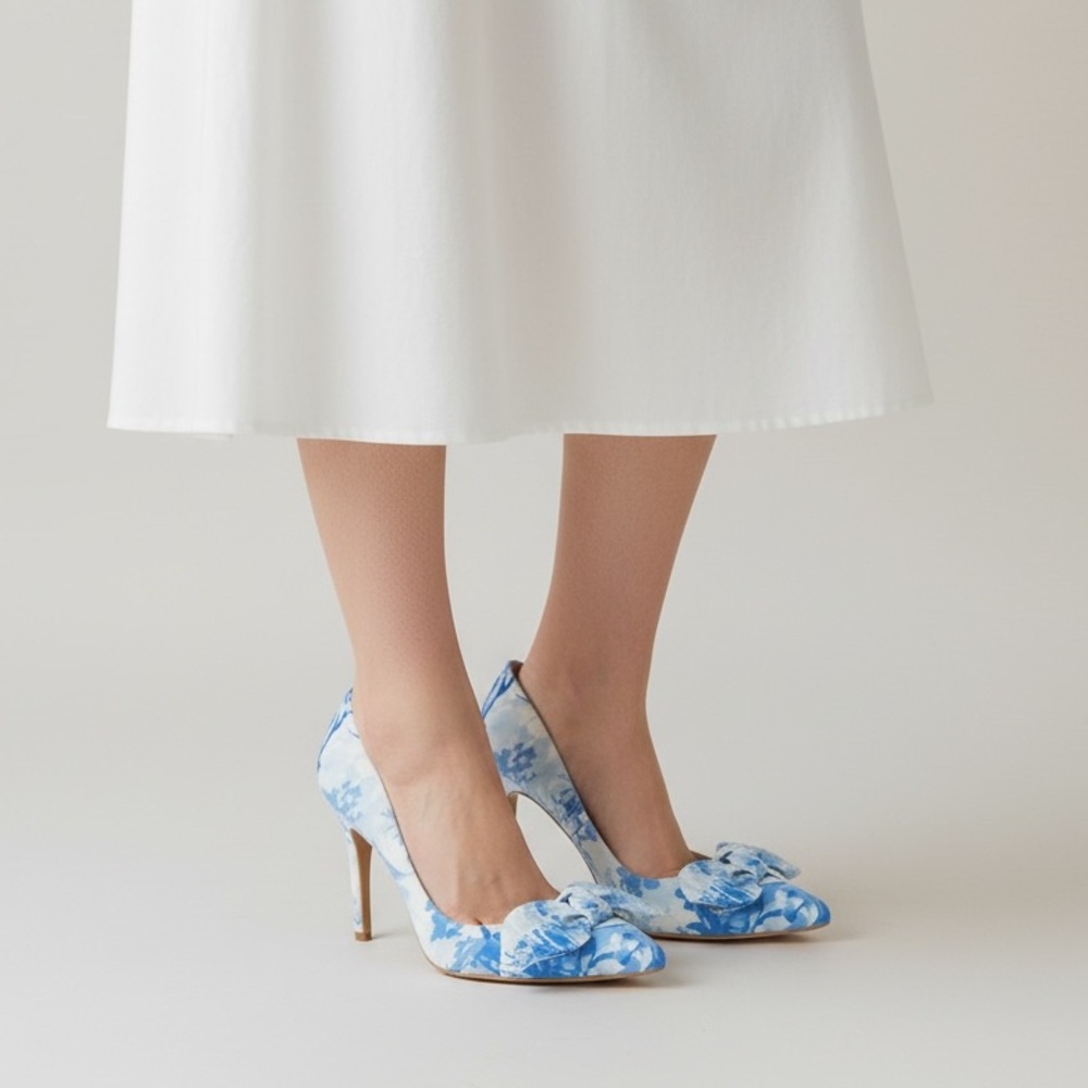Ted Baker‎ London NWT Ryanah Fabric Pointed Toe Bow Heel